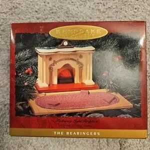 Hallmark Tabletop Display Hallmark | Holiday | Hallmark 993 The Bearingers Fireplace Flickering ...